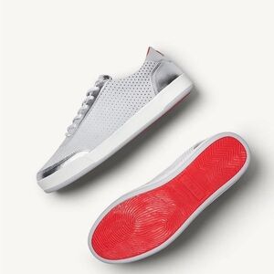 Novella Unisex Silver and Red Sneakers